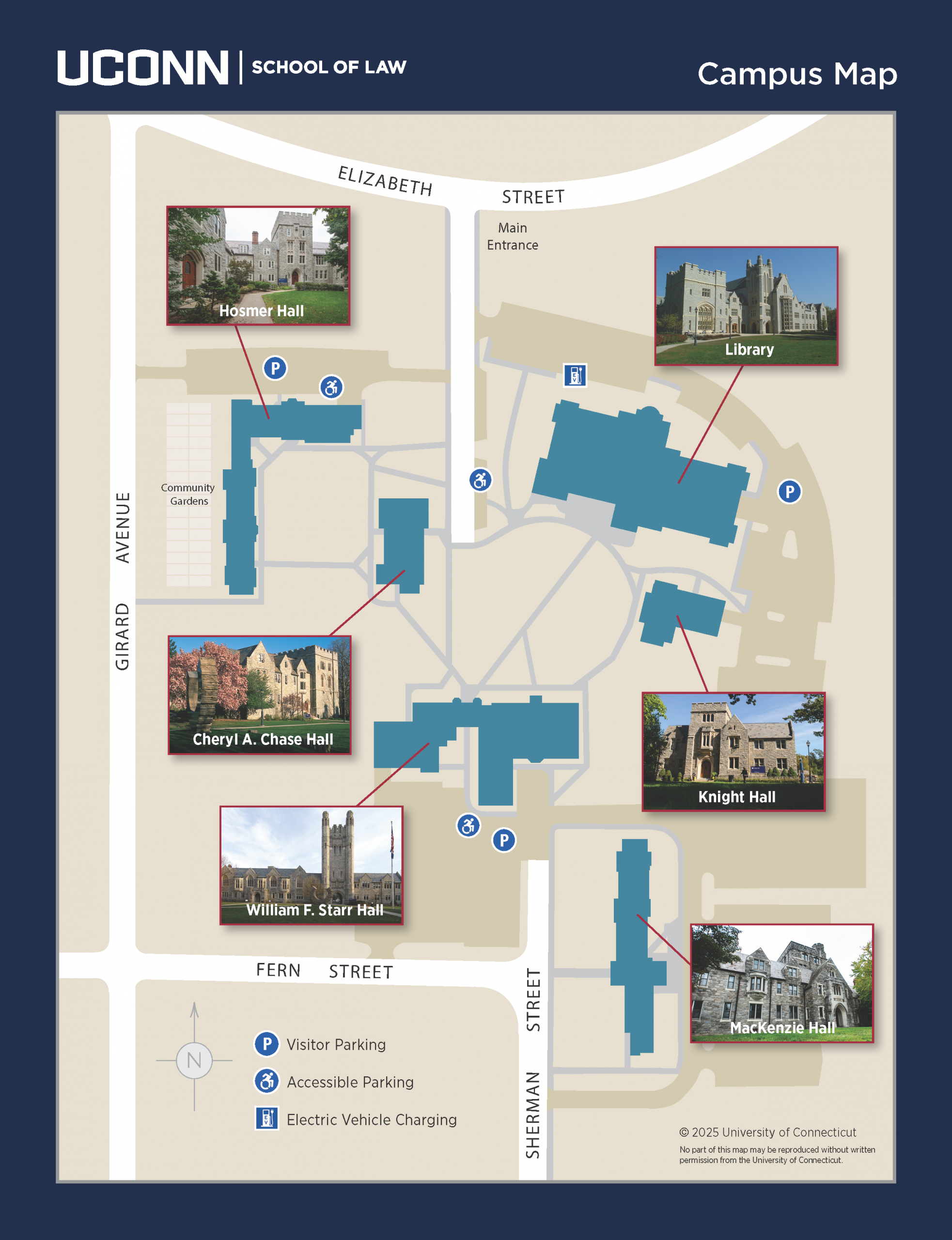 UConn Law campus map